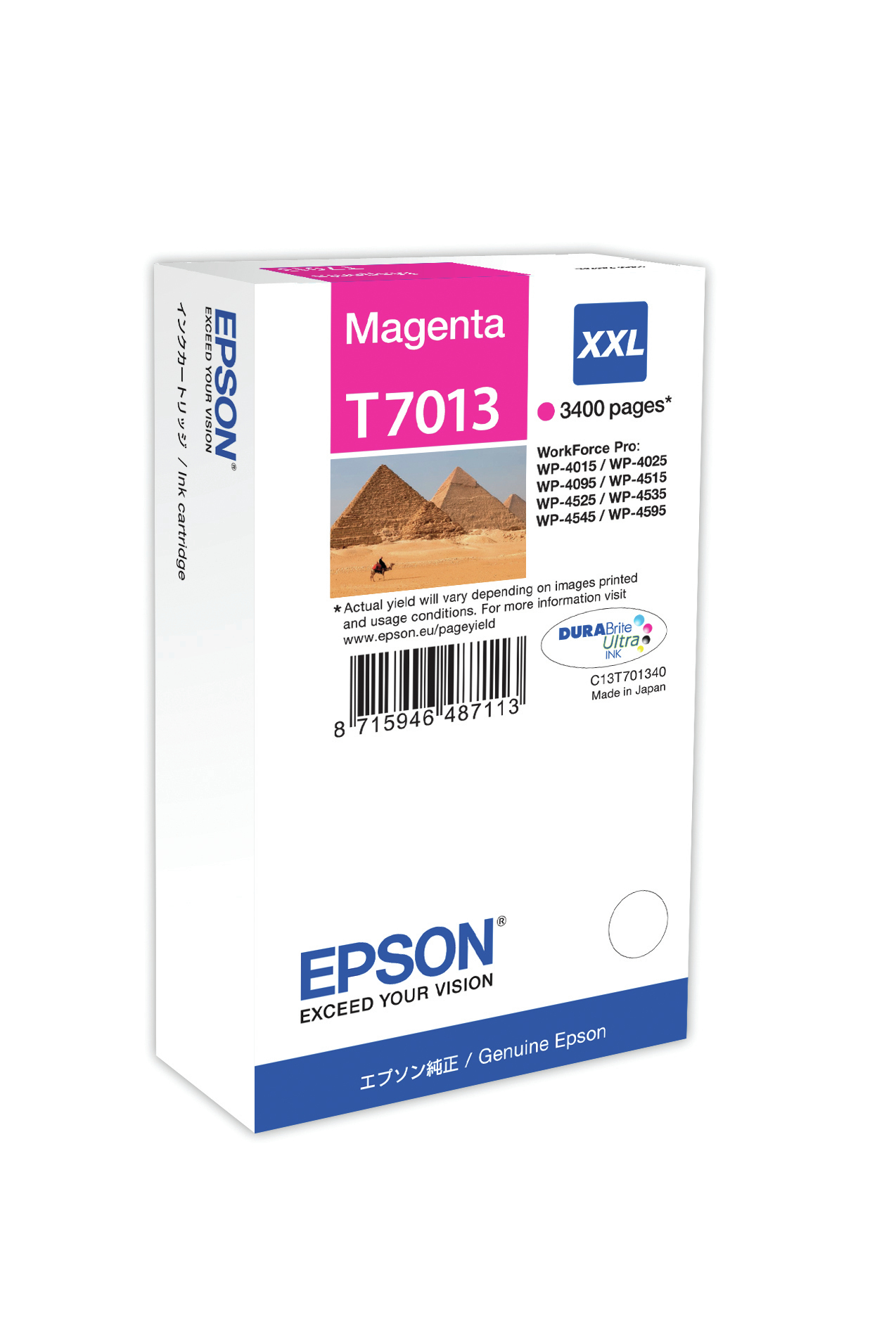 Image of Epson C13T70134010/T7013 Ink cartridge magenta XXL, 3.4K pages...