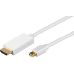 Microconnect MDPHDMI3 video cable adapter 3 m Mini DisplayPort HDMI White