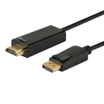 Savio CL-56 video cable adapter 1.5 m DisplayPort HDMI Type A (Standard) Black