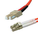 Cablenet 0.5m OM3 50/125 LC-SC Duplex Orange LSOH Fibre Patch Lead