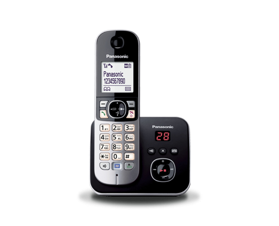 Panasonic KX-TG6821 DECT-telefon Namn och uppringnings-ID Svart, Silver