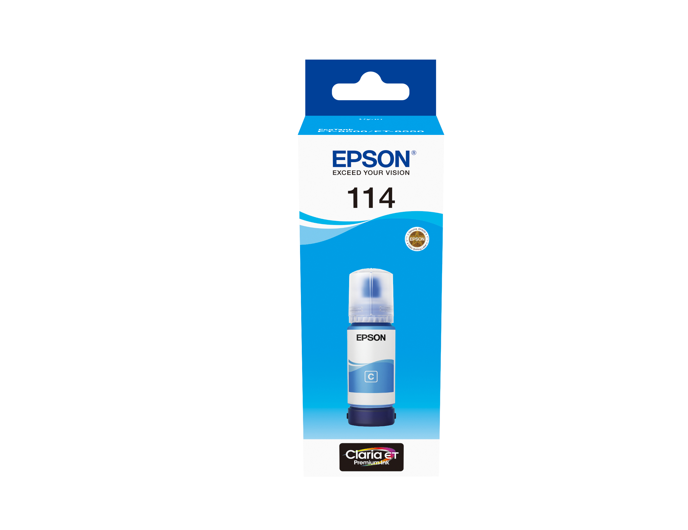 Image of Epson C13T07B240/114 Ink bottle cyan, 6.7K pages 2300 Photos 70ml...