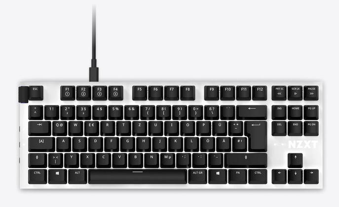 Image of NZXT KB-1TKDE-WR keyboard USB QWERTZ German White