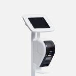 Bouncepad Original Elevate + Brother Printer Mount (inc USB Cable) | Apple iPad Mini 6 / 7 Gen 8.3 (2021 - 2024) | White | Covered Front Camera and Home Button