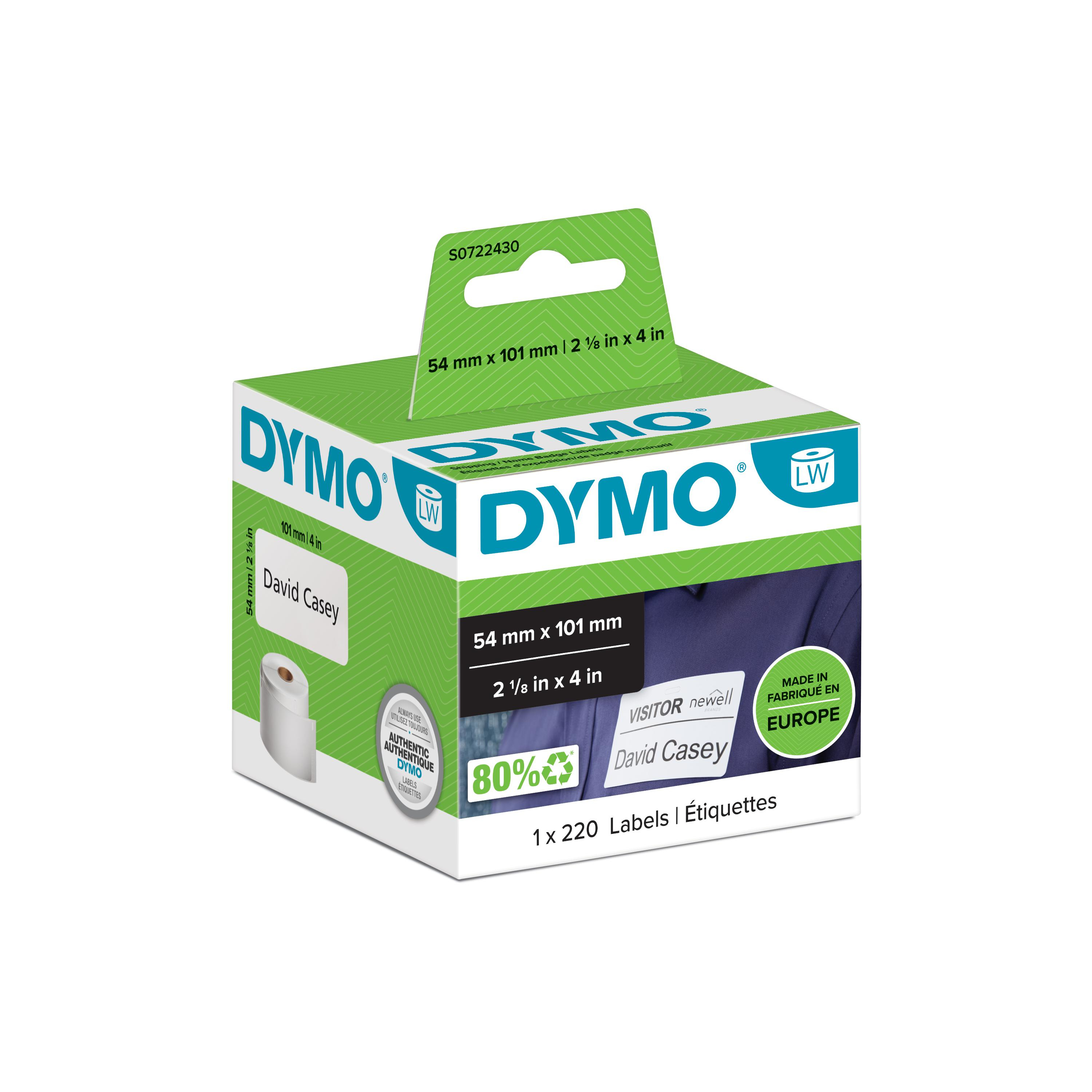 Image of Dymo 99014/S0722430 DirectLabel-etikettes white 101mm x 54mm for...
