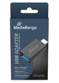MediaRange MRCS216 cable gender changer USB Type-A USB Type-C Black