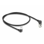 DeLOCK RJ45 Network Cable Cat.6A S/FTP Slim 90° upwards / downwards angled 0.5 m black