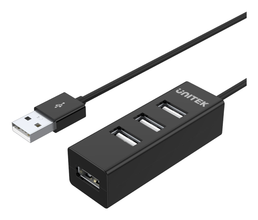 UNITEK Y-2140 interface hub USB 2.0 Type-A 480 Mbit/s Black