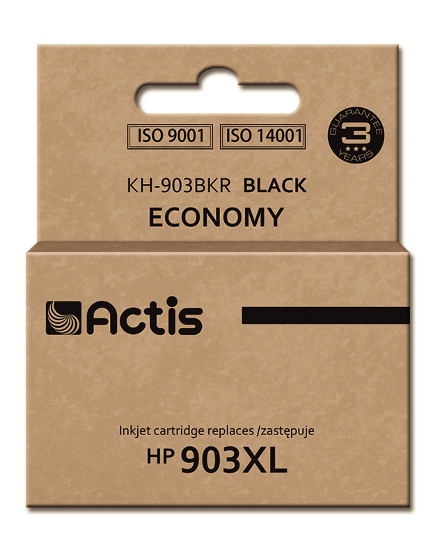 Actis KH-903BKR ink (replacement for HP 903XL T6M15AE; Standard; 30ml; black) - New Chip