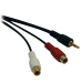 Tripp Lite P315-06N audio cable 5.91" (0.15 m) 3.5mm 2 x RCA Black, Red, White