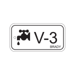 Brady ENERGY TAG-V-3-75X38MM-PP/25 non-adhesive label 25 pc(s) Black, White Rectangle