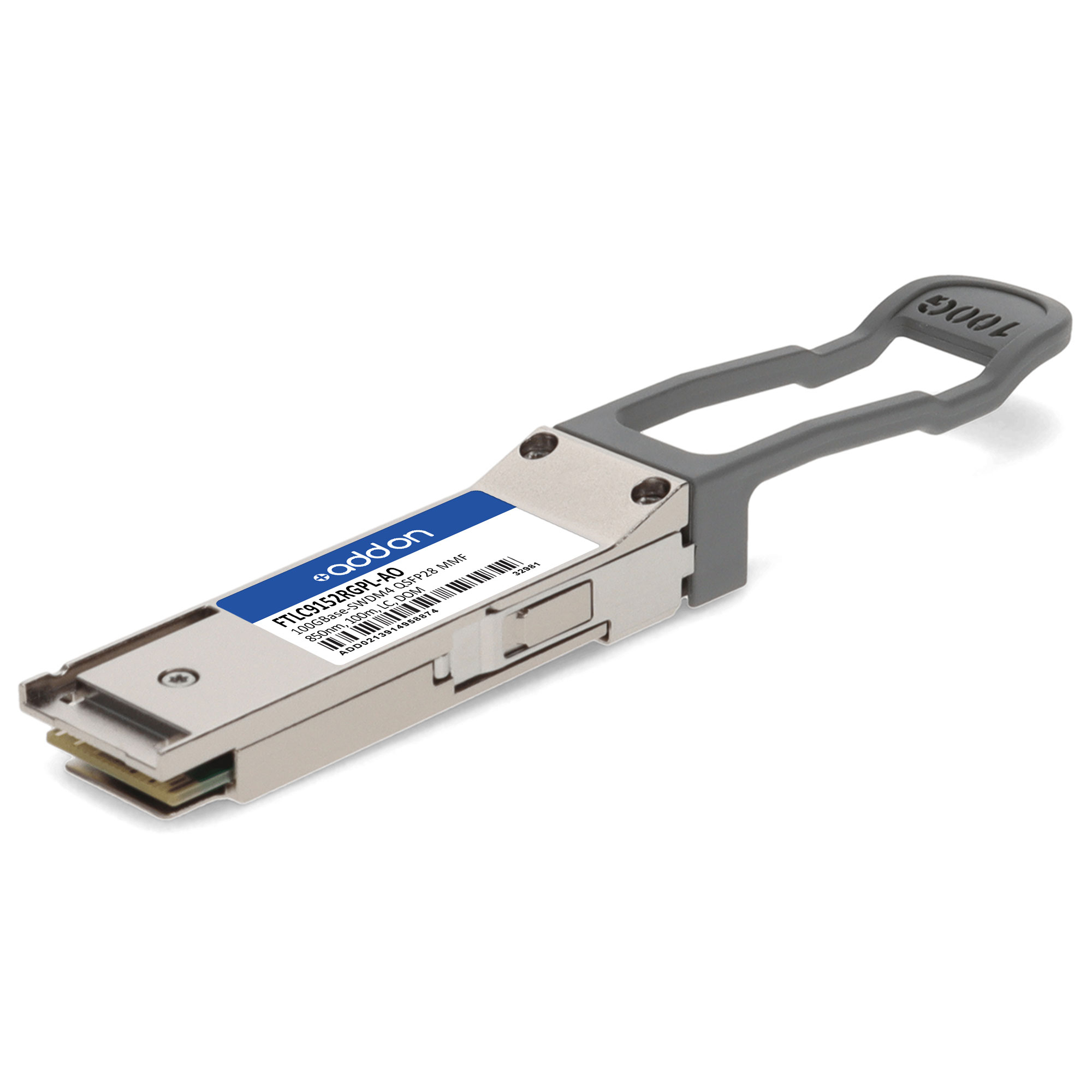 AddOn Networks FTLC9152RGPL-AO Compatible 100G QSFP28 100 m TAA Compliant Transceiver AddOn Networks FTLC9152RGPL-AO Compatible 100G QSFP28 100 m TAA Compliant Transceiver
