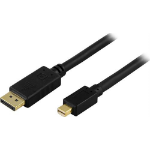 Deltaco DP-1121 DisplayPort cable 2 m Mini DisplayPort Black