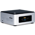 Intel BOXNUC5PPYH PC/workstation barebone N3700 1.6 GHz UCFF Silver,Black BGA 1170