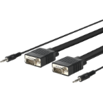 Vivolink PROVGAS15 video cable adapter 15 m VGA (D-Sub) + 3.5mm Black