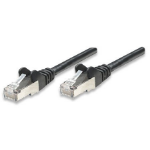 Intellinet Network Patch Cable, Cat5e, 2m, Black, CCA, SF/UTP, PVC, RJ45, Gold Plated Contacts, Snagless, Booted, Lifetime Warranty, Polybag