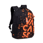 Rivacase Heide notebook case 39.6 cm (15.6") Backpack Black, Orange