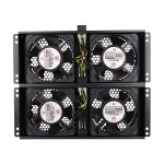 Extralink 4 Way fan unit for standing cabinets, 2m cable with EU plug