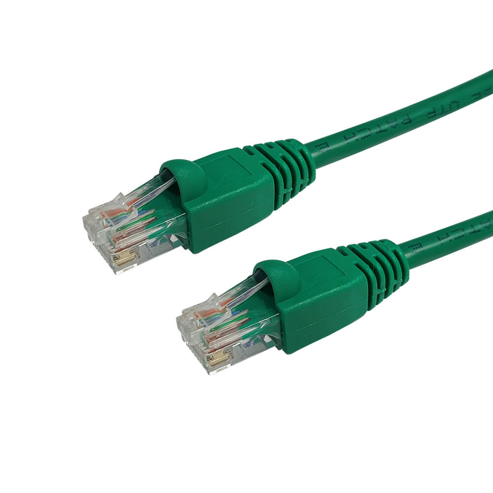Videk Booted 24 AWG Cat5e UTP RJ45 Patch Cable Green 1Mtr