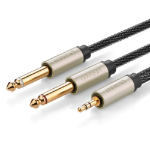 Ugreen 10613 audio cable 1 m 2 x 6.35mm 3.5mm Black