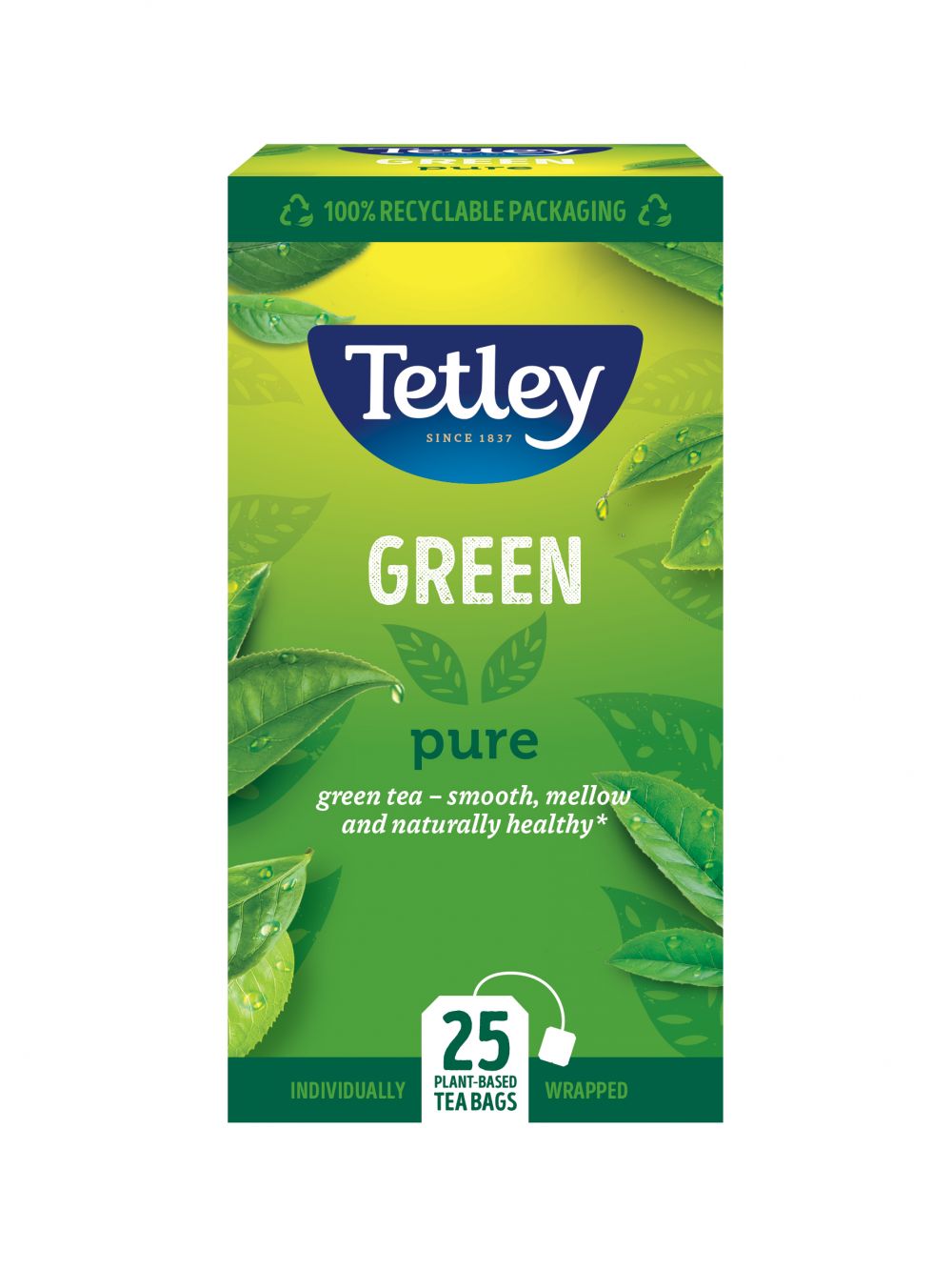 Tetley Pure Green String & Tag Envelope Tea Bags Pack of 25