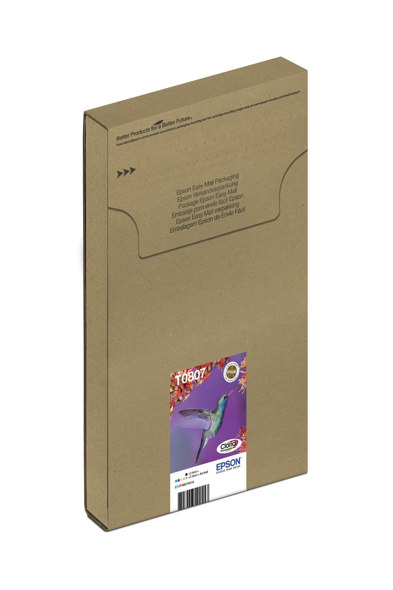 Epson C13T08074510/T0807 Ink cartridge multi pack Bk,C,M,Y,LC,LM EasyMail 6x7,4ml Pack=6 for Epson Stylus Photo P 50/PX/PX 730/R 265