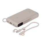 BELKIN BoostCharge 20K mAh Power Bank with Display + USB-C to USB-C Cable 60W (15CM) - Sand (BPB028fqSD), 20W, 2x USB-C Ports, 2 Years Warranty