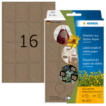 HERMA 2073 self-adhesive label Rounded rectangle Permanent Brown 384 pc(s)