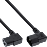 InLine power cable C13 / C14, black, angled, 5m