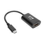 Tripp Lite U444-06N-HD4K6B USB-C to HDMI Adapter (M/F) - 4K 60 Hz, HDCP 2.2, Black