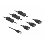 DeLOCK Cable USB Type-A male to 3 x USB Type-A female with switch 1 m