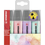 STABILO BOSS ORIGINAL marker 4 pc(s) Chisel tip Lilac, Mint, Pink, Turquoise