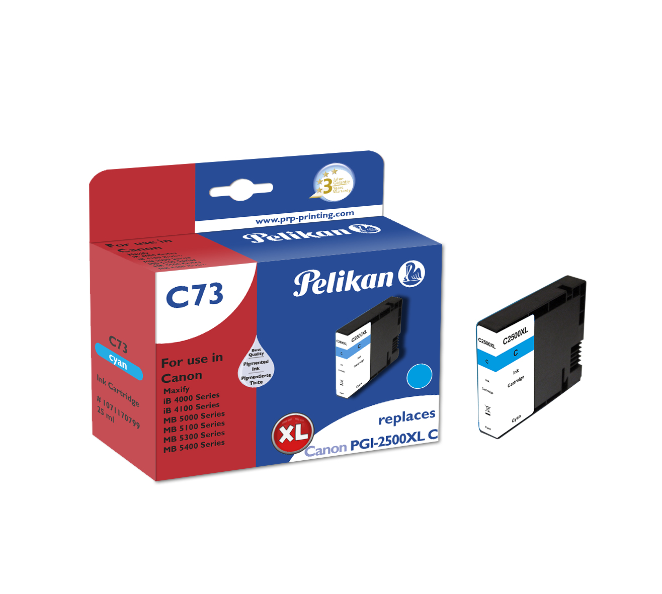 Image of Pelikan C73 Cyan ink cartridge 1 pc(s) Compatible High (XL) Yield