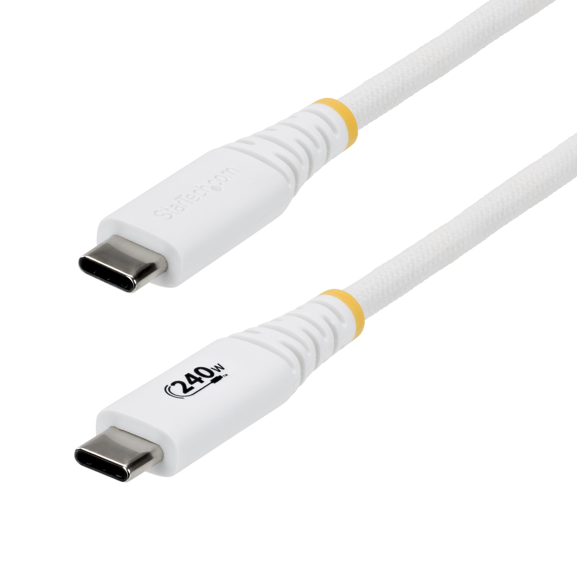 Startech.com White 2M (6Ft) Usb-C Charging Cable. Durable And Ultra-Flexible