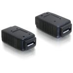 DeLOCK Adapter USB micro-A+B female to USB micro-A+B female Zwart