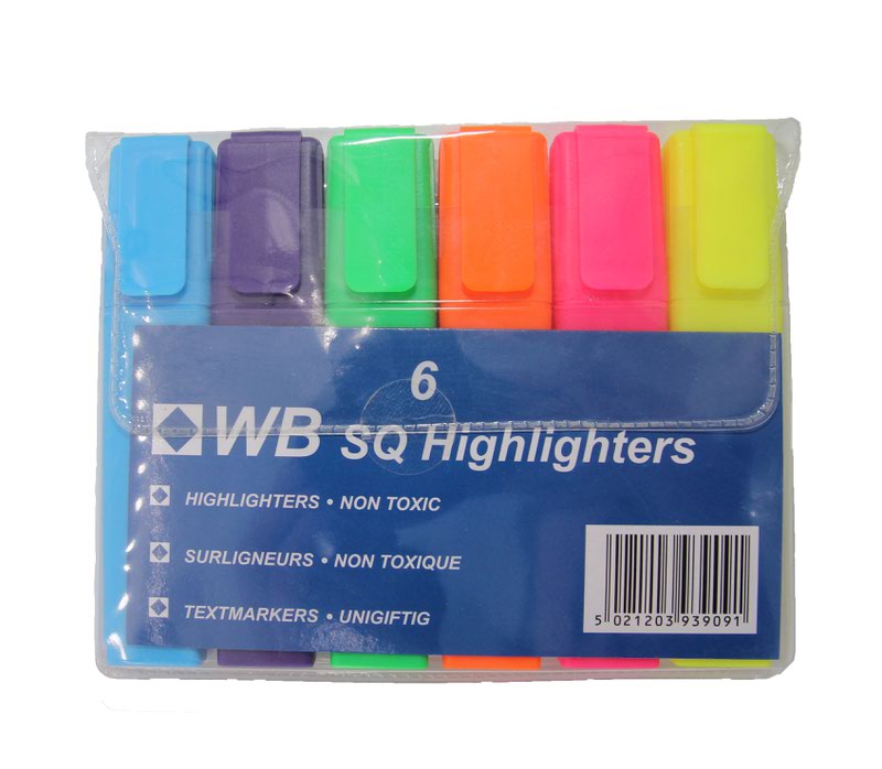 CTS Wholesale Highlighter Assorted Wallet (6)