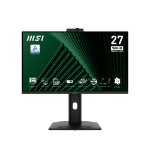 MSI Pro MP275QPDG 27 Inch Monitor, QHD (2560 x 1440), 100Hz, IPS, 1ms, 2x HDMI 2.0b, 1x DP 1.2a input, 1x DP 1.2a output, 1x Type-C (DP alt.) w/ 98W PD, 1x LAN, 4xUSB 5Gbps Type-A, 1x USB 5Gbps Type-B, Built-in Speakers, Webcam, Daisy Chain, HDR Ready, An