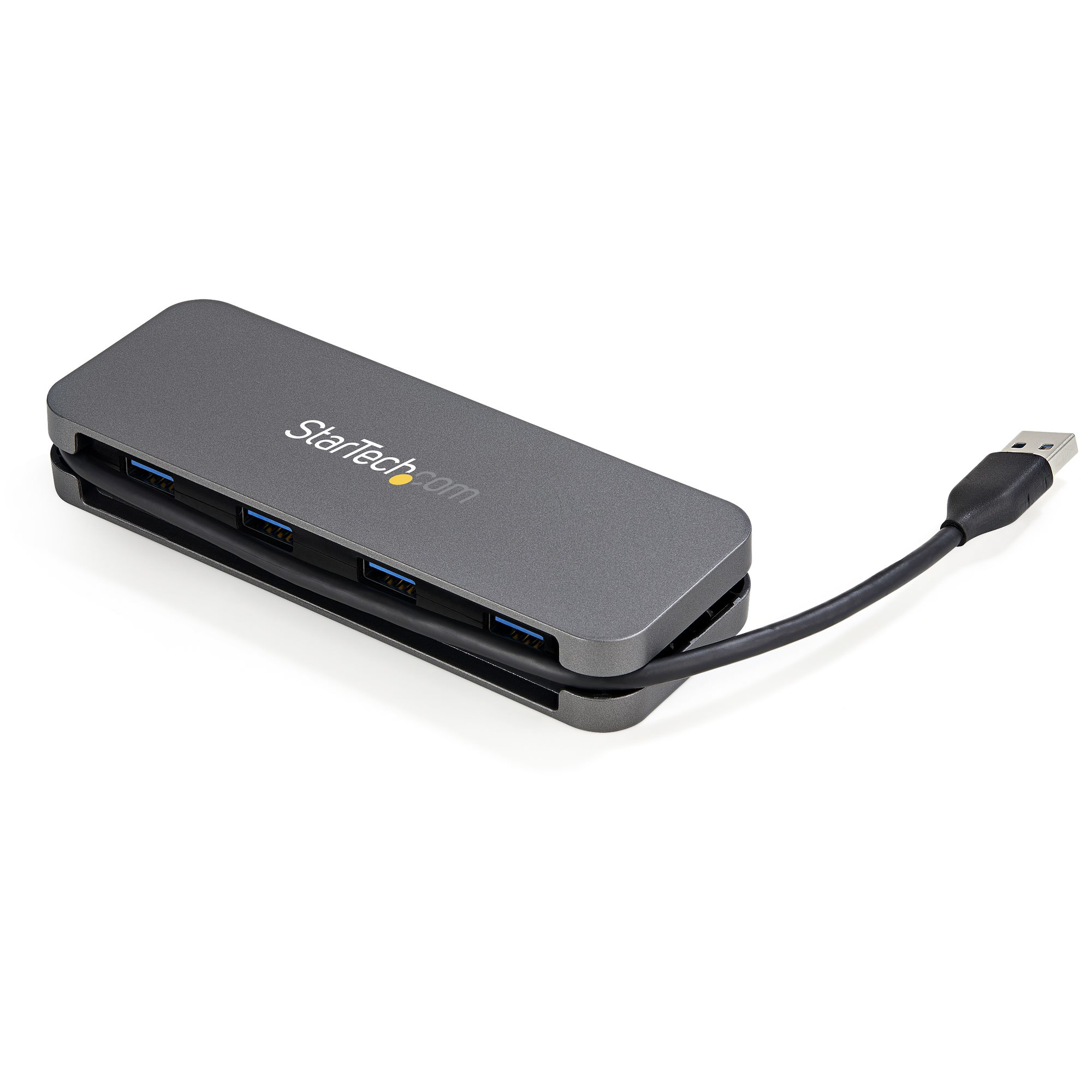 StarTech.com 4 Port USB 3.0 Hub - USB-A to 4x USB-A - SuperSpeed 5Gbps Portable USB 3.1 Gen 1 Type-A Hub - USB Bus Powered - Laptop/Desktop USB Hub with Long Cable 11" & Cable Management