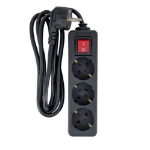 Microconnect MC-GRU0035BS power extension 5 m 3 AC outlet(s) Indoor Black