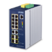PLANET IP30 Industrial L2+/L4 8-Port Managed L2+ Gigabit Ethernet (10/100/1000) Aluminium, Blue