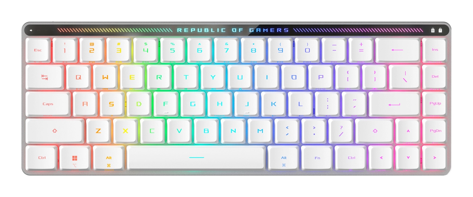 ASUS ROG Falchion RX Low Profile keyboard Gaming USB + RF Wireless + Bluetooth White