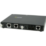 Perle SMI-100-S1ST20D - Fast Ethernet IP Managed Media Converter. 100BASE-TX (RJ-45) [100 m/328 ft.] to 100BASE-BX 1550nm TX / 1310nm RX single fiber single mode (ST) [20 km/12.4 miles]