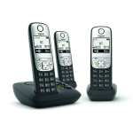 Gigaset A690A Trio Analoge-/DECT-telefoon Nummerherkenning Zwart