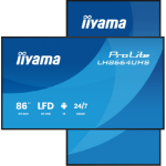 iiyama 86" 4K UHD professional digital signage display with advanced control and connectivity options