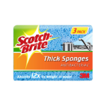 ScotchBrite SB Thick Sponge Lge Pk3 Bx8
