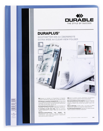 Photos - File Folder / Lever Arch File Durable DURAPLUS report cover Blue, Transparent 257906 