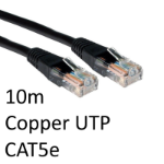 TARGET RJ45 (M) to RJ45 (M) CAT5e 10m Black OEM Moulded Boot Copper UTP Network Cable