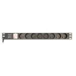 Gembird Power distribution unit (PDU), 8 French sockets, 1U, 16A, Schuko plug, 3 m cable