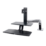 Ergotron WorkFit -A 61 cm (24") Black Desk