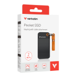 Verbatim Pocket SSD 2 TB USB Type-C 3.2 Gen 2 (3.1 Gen 2) Zwart, Oranje